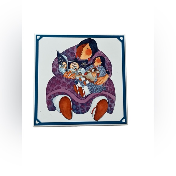 Vtg Barbara Lavallee Trivet Indigenous Inuit Alaska Mama Do You Love Me? Decor - Picture 1 of 4